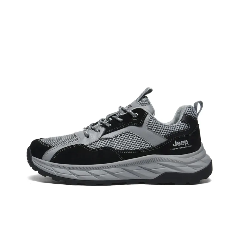 Jeep Anti Slip Wear Resistant Low Top Hiking Shoes Men's-0