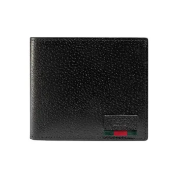 GUCCI Leather Wallet Small Size Men's Black