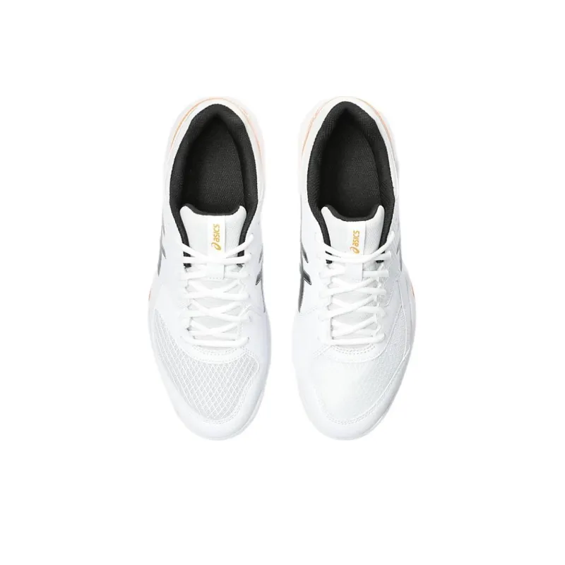 Asics Gel Dedicate 8 Cushioning, Wear Resistant Low Top Tennis Shoes Men's White Orange-3