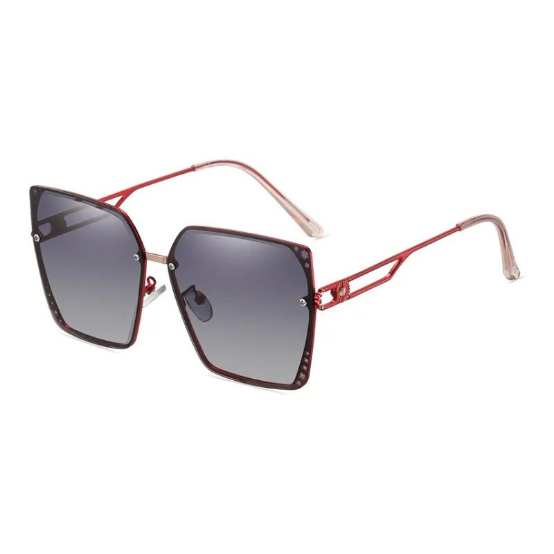 Thunder Pailong Metal Square Sunglasses Women's-2