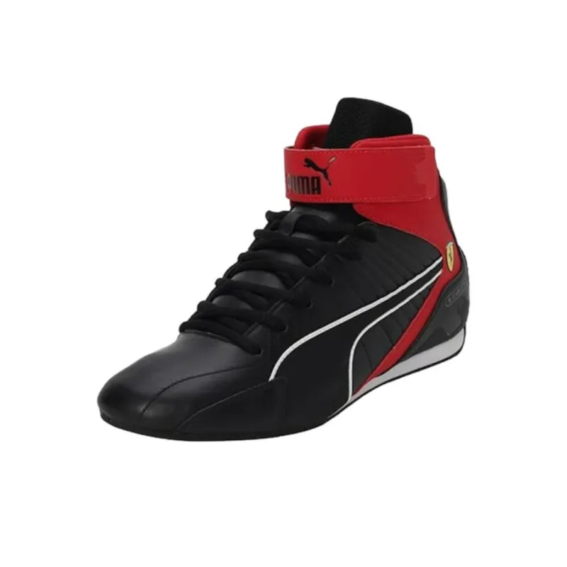 PUMA Scuderia Ferrari Cushioning, Wear Resistant Low Top Athletic Shoes Unisex Black Red-1