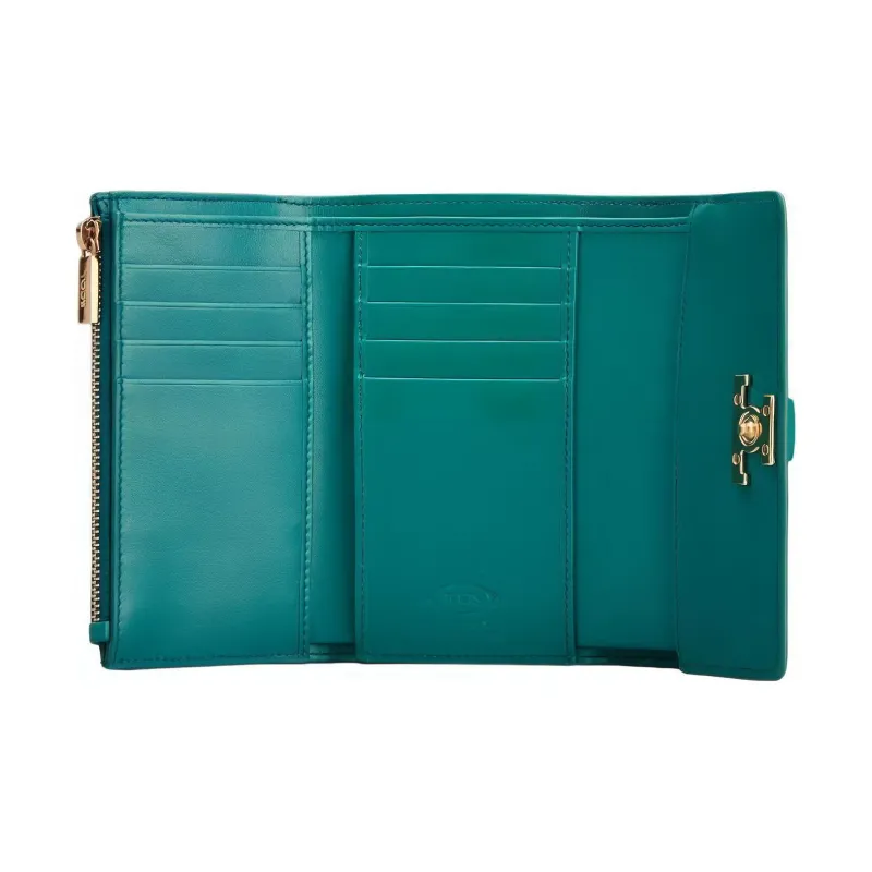 TOD'S Calfskin Wallet Women's Green-3