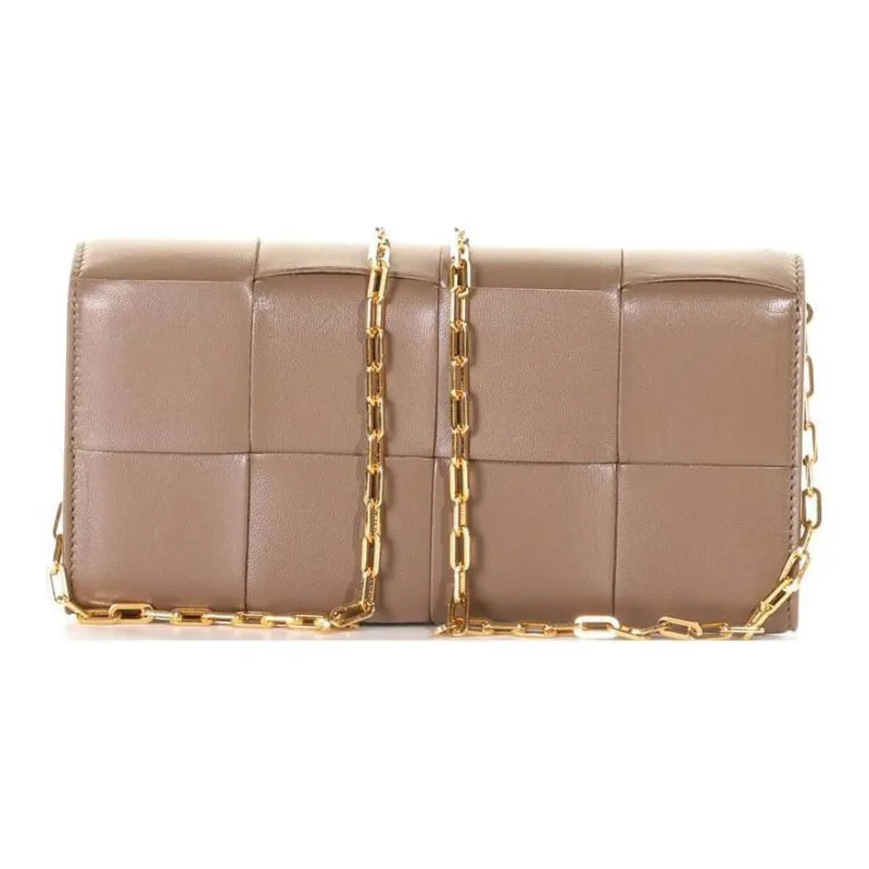 Bottega Veneta Leather Wallet Mini Women's Brown-2