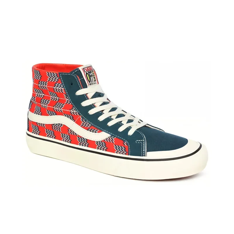 Vans Mod Checkerboard SK8 Hi 138 Decon Sf Red Blue-2