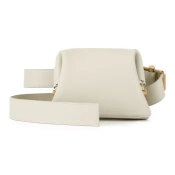 OSOI PECAN BROT Cow Leather Fanny Pack, Shoulder Bag, Crossbody Bag Women's Cream White