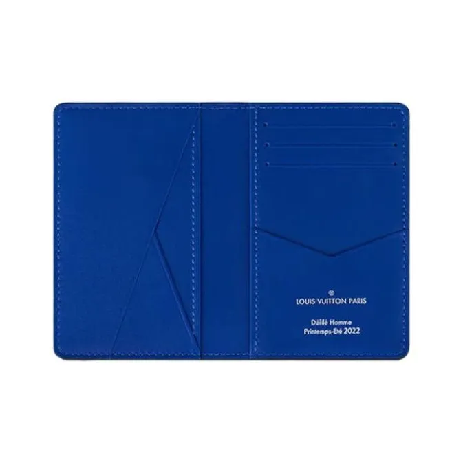 LOUIS VUITTON Pocket Organizer Taurillon Illusion Blue/Green-2