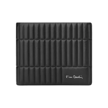 PIERRE CARDIN Business Minimalist Style Youth Wallet Extra Thin Casual Wallet Ticket Clip Trendy Men's Black