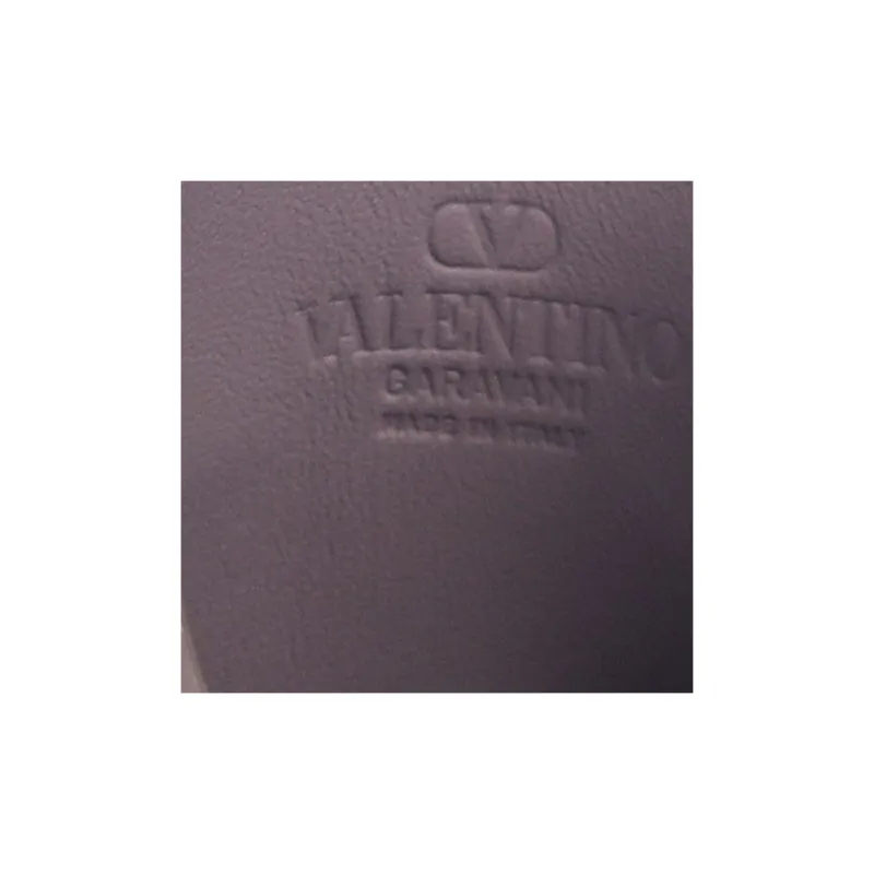 Valentino Leather Card Holder Unisex Purple-2