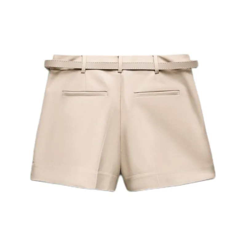 ZARA Casual Shorts Women's Light Camel-1