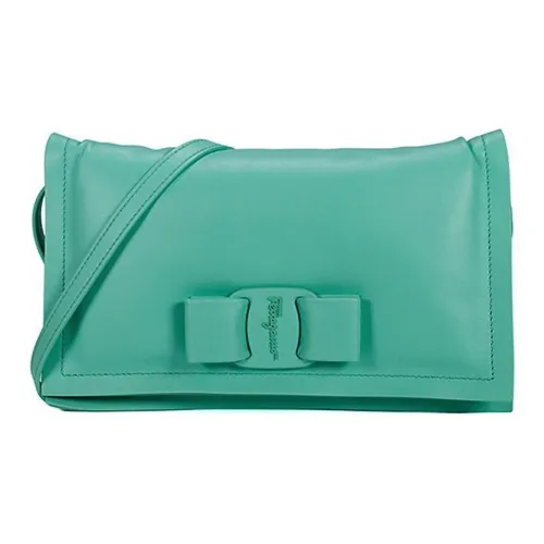 FERRAGAMO Calfskin Pillow Bag Shoulder Bag Crossbody Bag Mini Women's Green