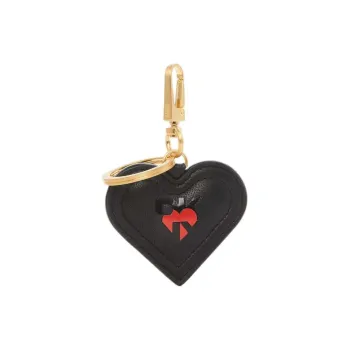 DKNY Leather Keychain Bag Accessory Women's Black