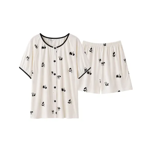 The Story Of The Flower Season Pajama Set Women's White