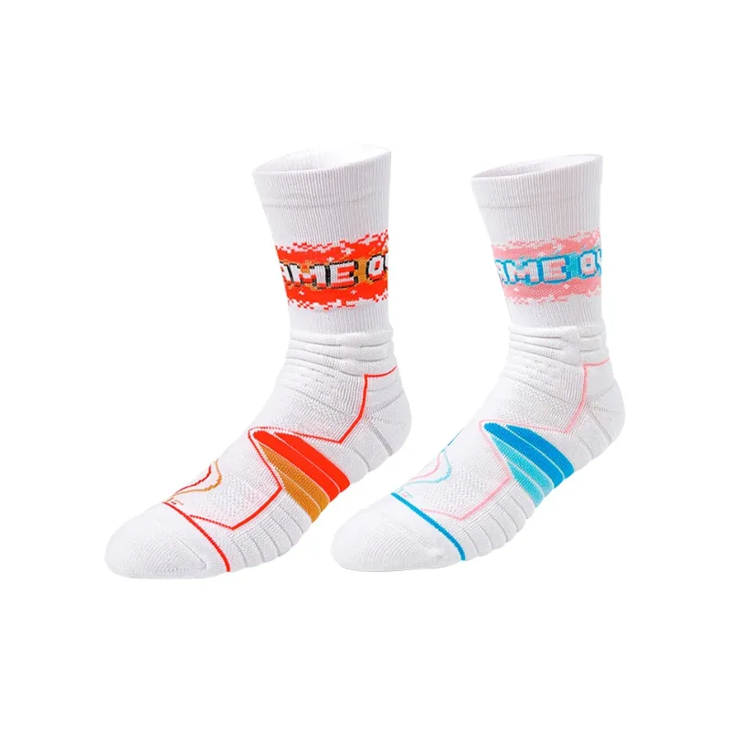 BKCXZICE Terry Sole High Top Stripes Gradient Basketball Socks Unisex Combo Set-2