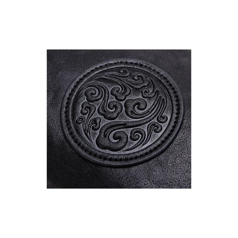 LARTIGENT Cow Leather Handheld Bag Clutch Small Size Men's Black-3