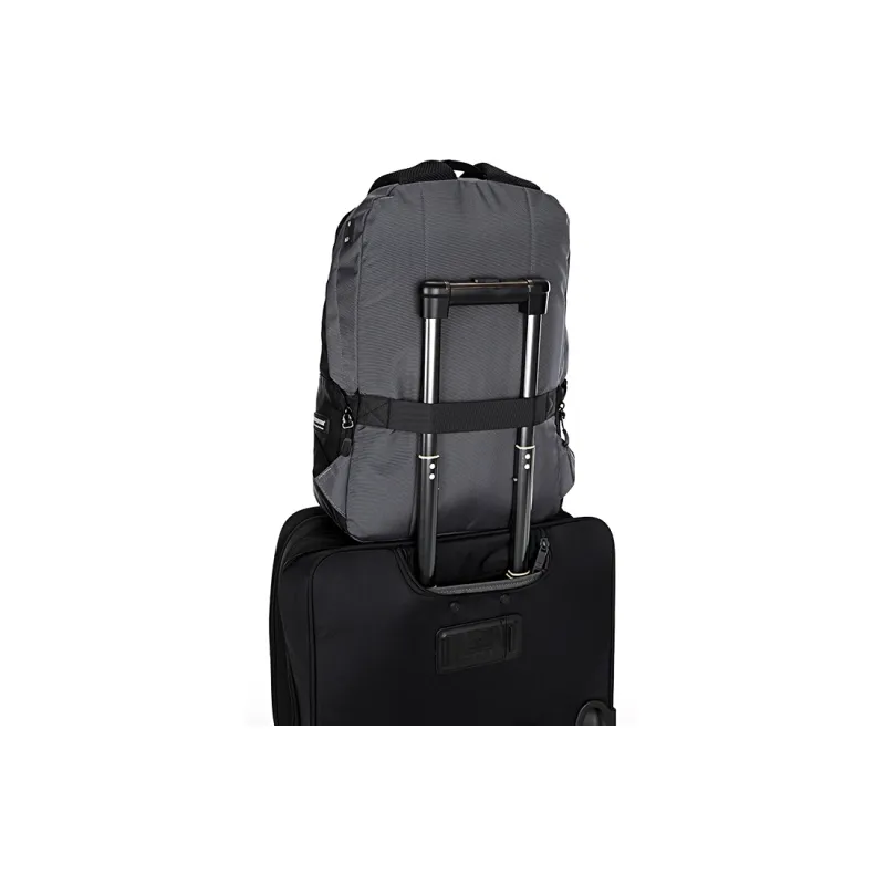 SUISSEWIN Polyester Backpack Regular Unisex Black/Gray/Blue-6