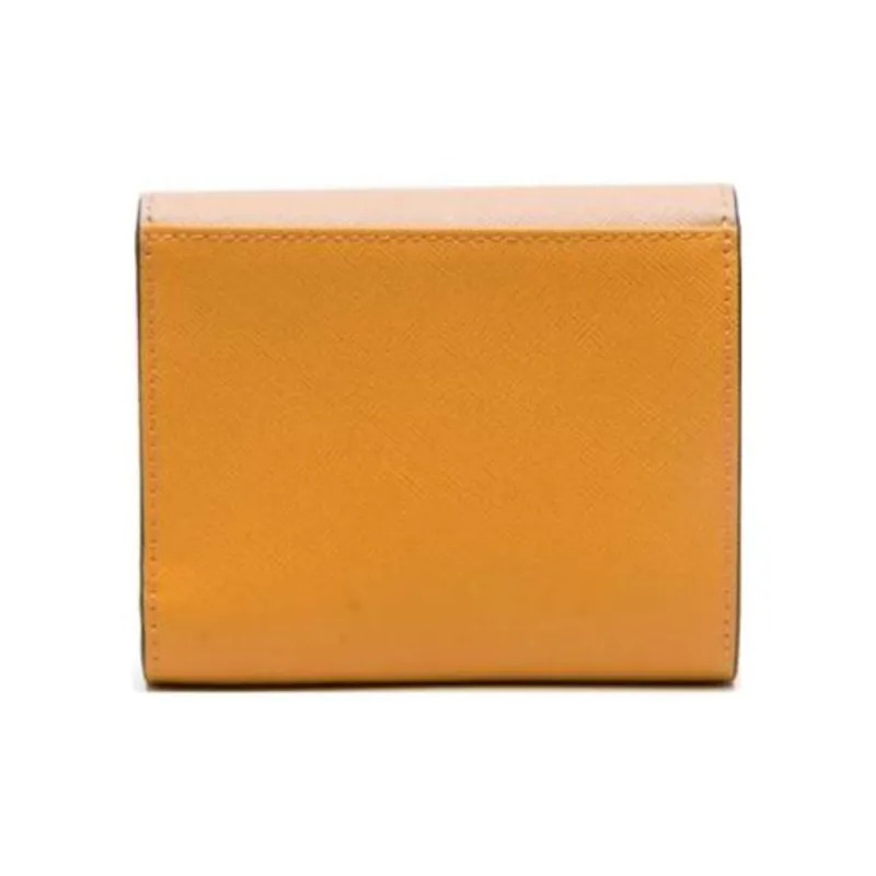 MARNI Cow Leather Wallet Women's Orange/Purple/Beige-2