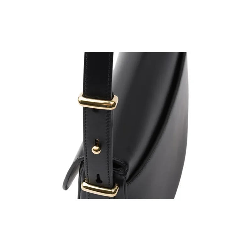 PRADA Leather Handbag, Shoulder Bag Women's Black-4