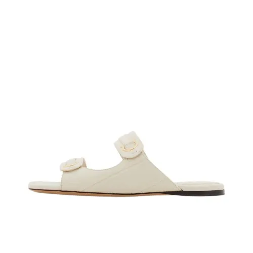 FERRAGAMO Gancini-plaque Leather Slides