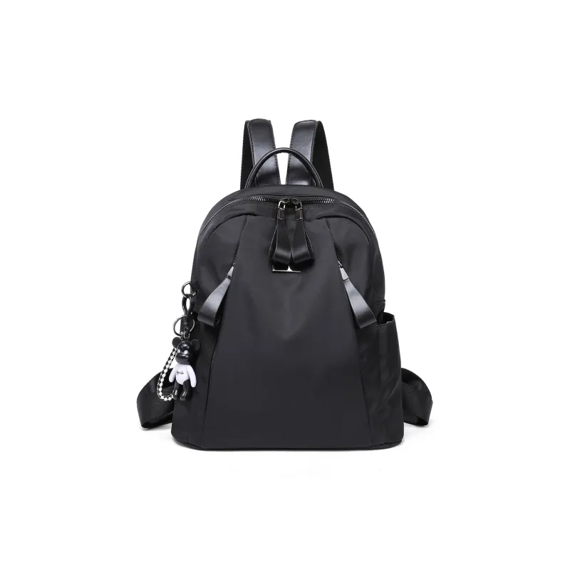 Kevin Cohen Oxford Backpack Women's Extreme Night Black/Khaki-0