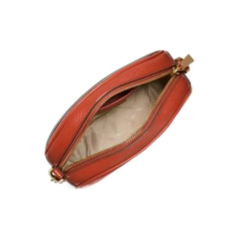 MICHAEL KORS Jet Set Charm Pebbled Leather Shoulder Bag, Crossbody Bag Trumpets Women's Orange-2