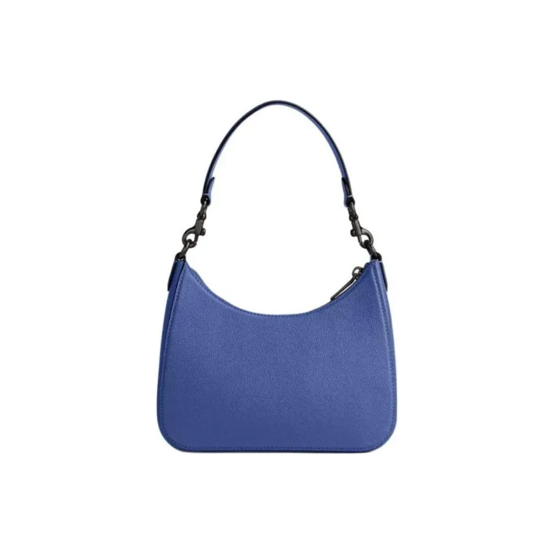 COACH Hobo Canvas Shoulder Bag Crossbody Bag Handbag Small Size Women's Blueberry-2