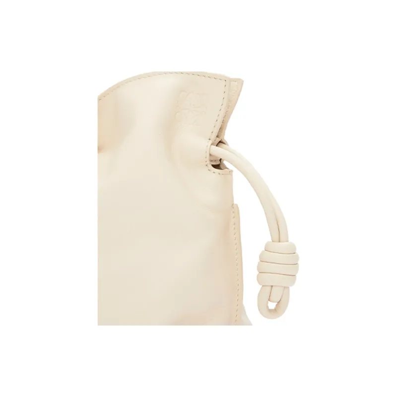 LOEWE Cow Leather Shoulder Bag Crossbody Bag Clutches Mini Women's Ecru-5