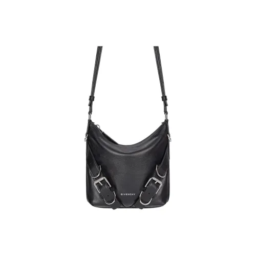 Givenchy Voyou Bright Grain Calfskin Shoulder Bag, Crossbody Bag Small Size Men's Black