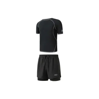 PEAK Swimming Sets Polyester Elastane Beach Water Park Hot Spring Men's Black
