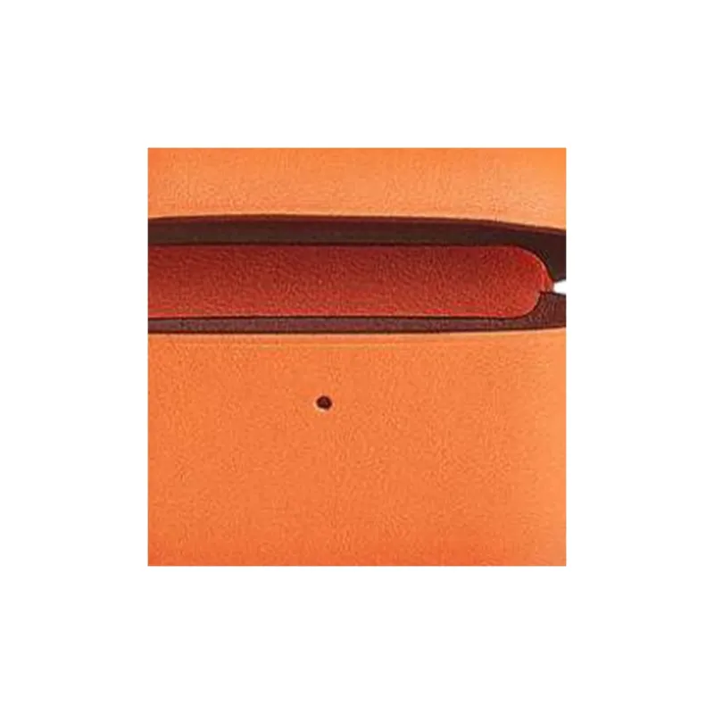 HERMES Swift Leather AirPods Pro Protective Case Earphone Case Unisex Orange-7