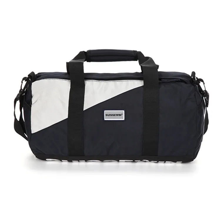 SUISSEWIN Oxford Handbag Regular Unisex Navy Blue/Orange/Light Green-0
