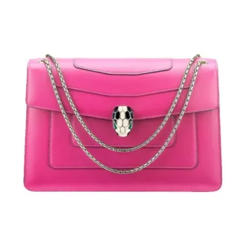 BVLGARI Serpenti Forever Calfskin Crossbody Bag, Shoulder Bag Women's Fuchsia