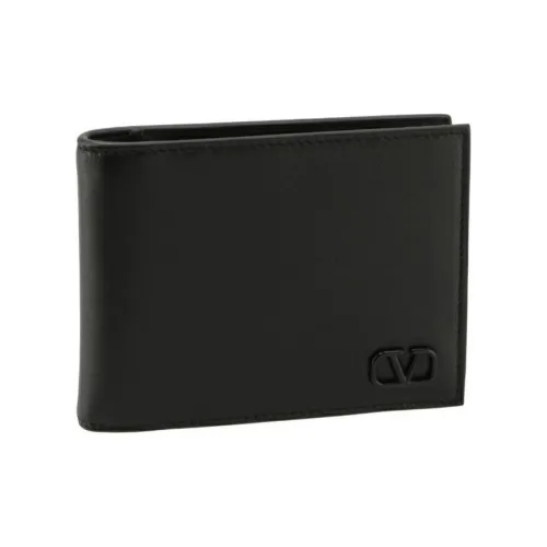 Valentino Calfskin Wallet Men's Black