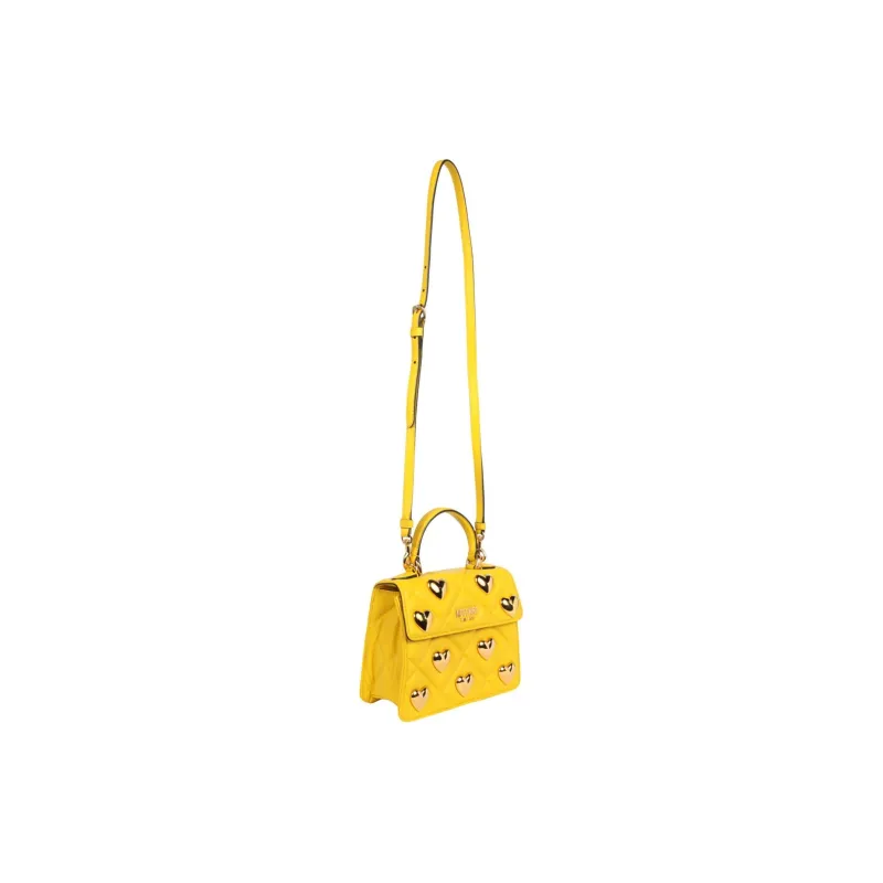 MOSCHINO Sheepskin Shoulder Bag Crossbody Bag Handbag Women's Yellow-3