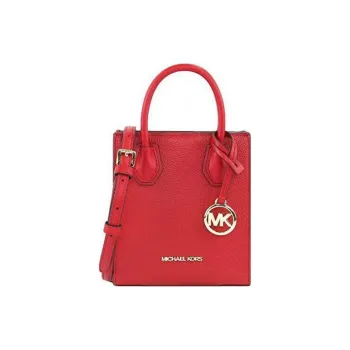 MICHAEL KORS Mercer Cow Leather Tote Bag Shopping Bag Handbag Shoulder Bag Crossbody Bag Extra Small Women's Red