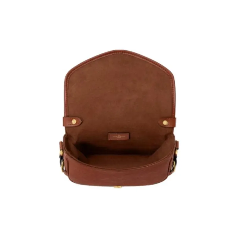 LOUIS VUITTON SAUMUR BB Cow Leather Shoulder Bag Crossbody Bag Handbag Small Size Women's Brown-3