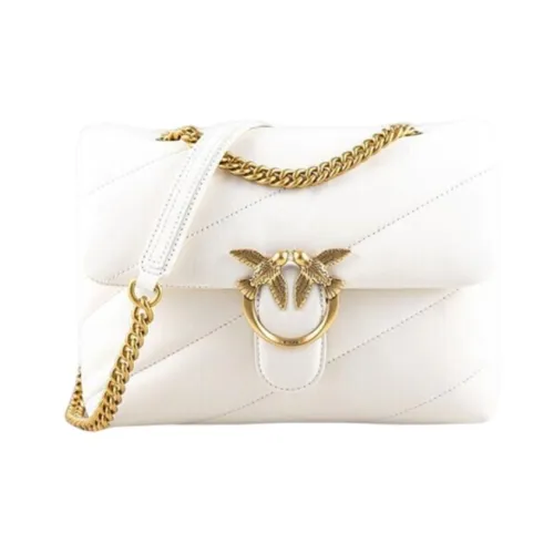PINKO Puff Lambskin Bird Bag Swan Bag Crossbody Bag Shoulder Bag Mini Women's White
