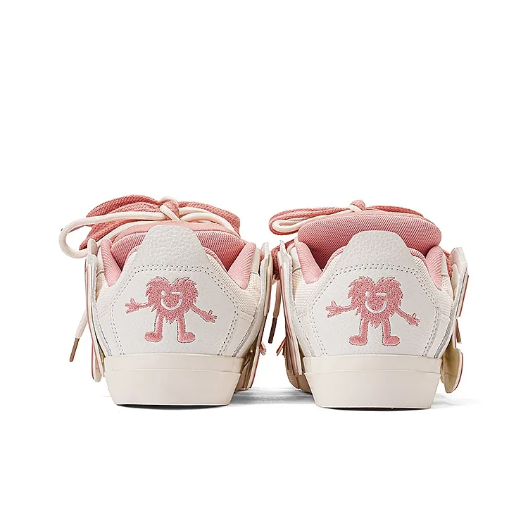 MINISO Low Top Skateboard Shoes Women's Cherry Blossom Pink-4