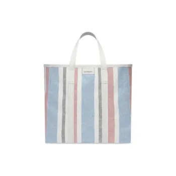 Balenciaga Barbes Polyamide Tote Bag, Shopping Bag, Shoulder Bag, Handbag Medium Size Women's Blue