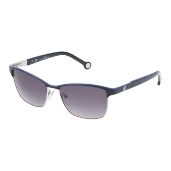 CarolinaHerrera Metal Browline Sunglasses Women's Blue