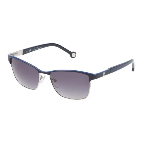 CarolinaHerrera Metal Browline Sunglasses Women's Blue