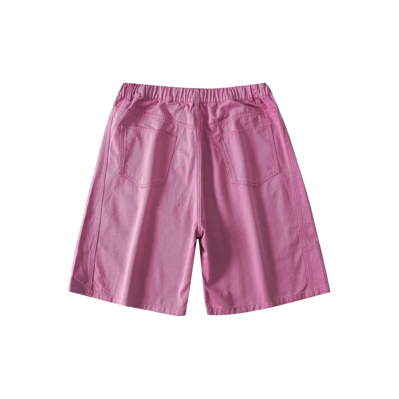 ELNHEN Denim Shorts Unisex Pink-1