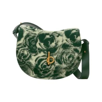 Burberry Wool Silk Crossbody Bag Shoulder Bag Women's Ivy Color