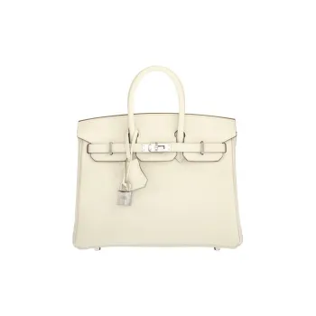 HERMES Birkin Togo Calfskin Cow Leather Birkin Bag Handbag Regular Women's 0T Mushroom White