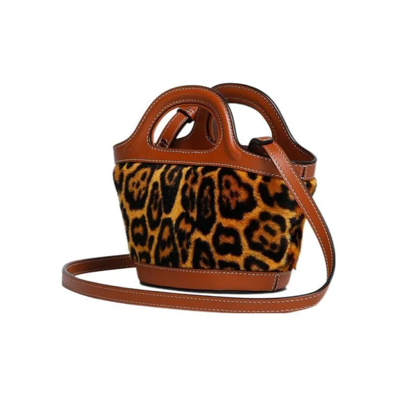 MARNI TROPICALIA Cow Leather Shoulder Bag, Crossbody Bag, Handbag Mini Women's Leopard Print-2