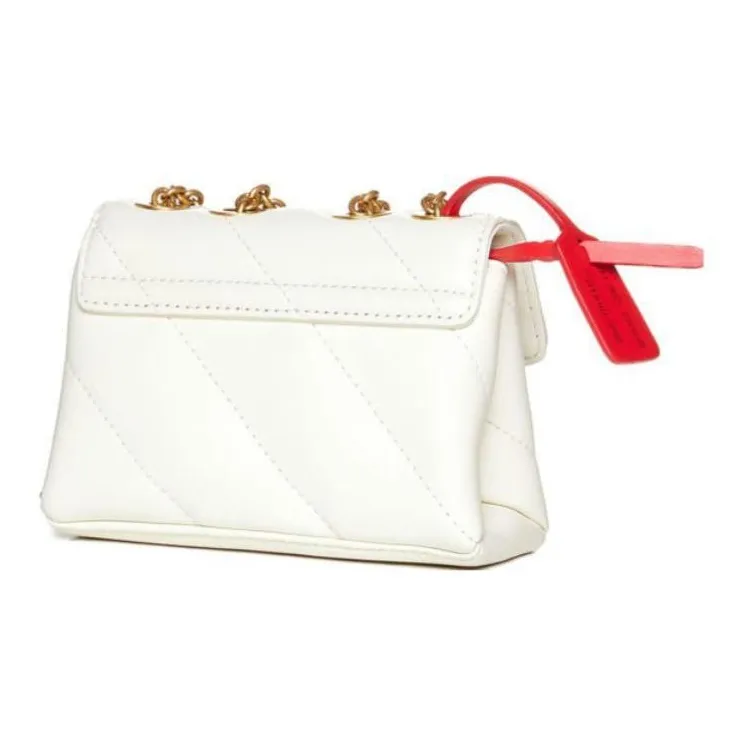 OFF WHITE Leather Crossbody Bag, Shoulder Bag Women's Ecru-3