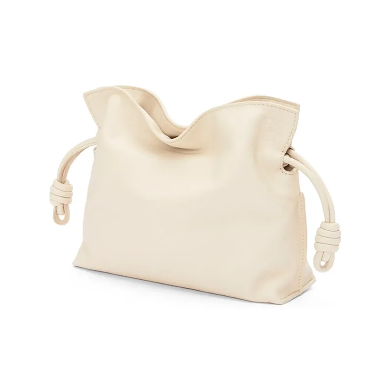 LOEWE Cow Leather Shoulder Bag Crossbody Bag Clutches Mini Women's Ecru-1