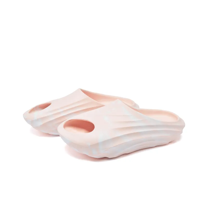 QIAODAN Gravitational Drag Slide Slippers Men's Pink White-2