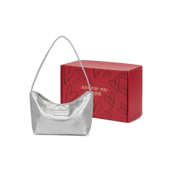 CORALDAISY Synthetic Leather Shoulder Bag Crossbody Bag Shoulder Bag Saddle Bag Handbag Women's Silver