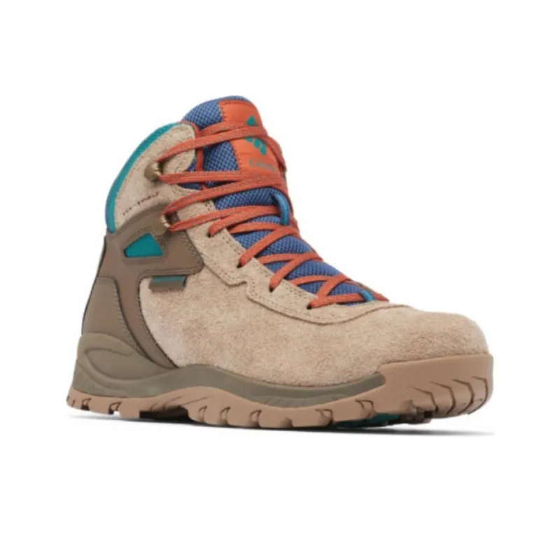Columbia NEWTON RIDGE Cushioning Wear-Resistant High-Top Trekking Shoes Men's Brown Orange Blue-2