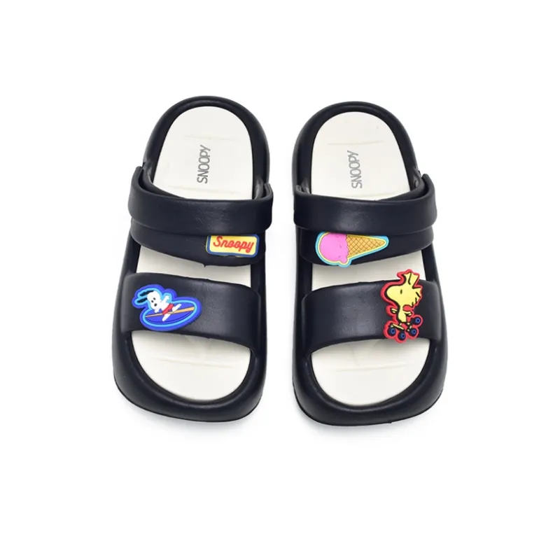 SNOOPY Slide Slippers Women's Black-2